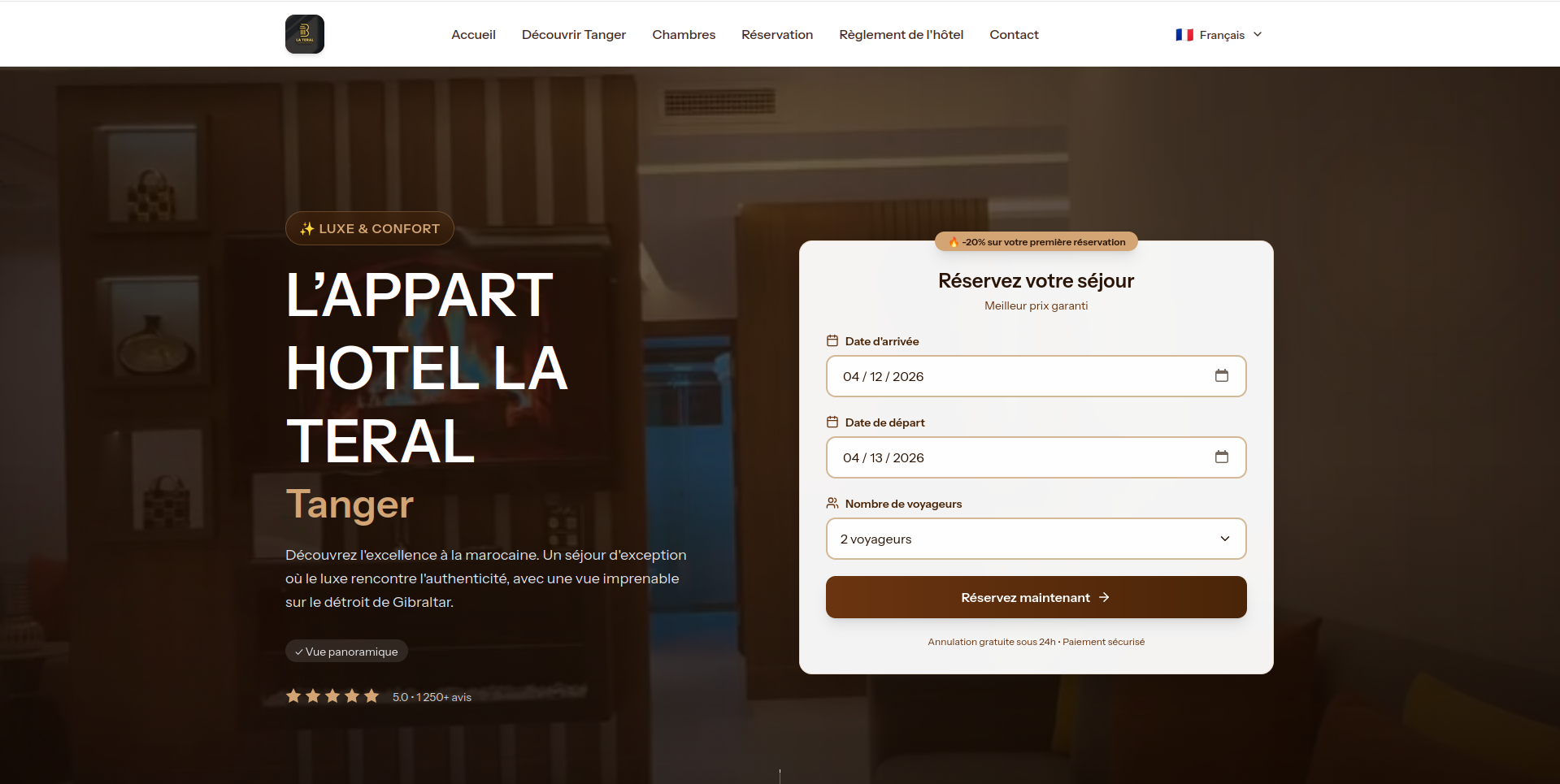 لقطة شاشة لـ Lateral , Hotel Booking Web App