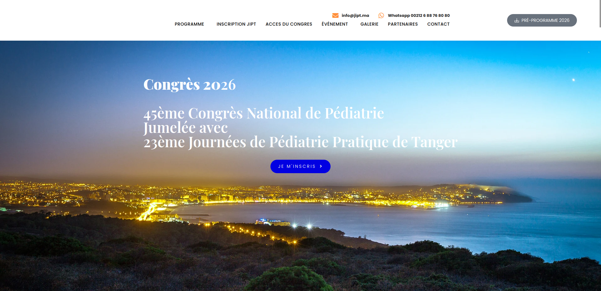 Capture d’écran de JIPT – Interactive Pediatrics Conference Website